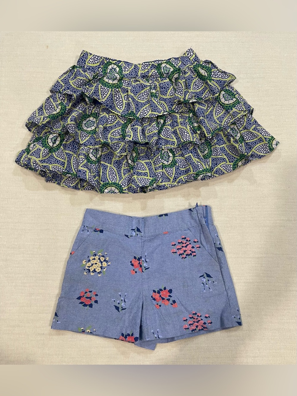 Janie and Jack x Kaavia James Girls Skirt and Shorts Bundle Set both Size 5